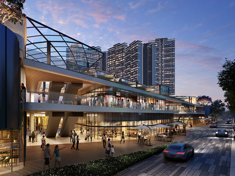 High street shopping complex in 1 lakh sq. ft. (Approx. 9290.3* sq. m.)